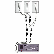 Load image into Gallery viewer, 3 Panel Connectors pair, 3 Wire In, 1 Wire Out